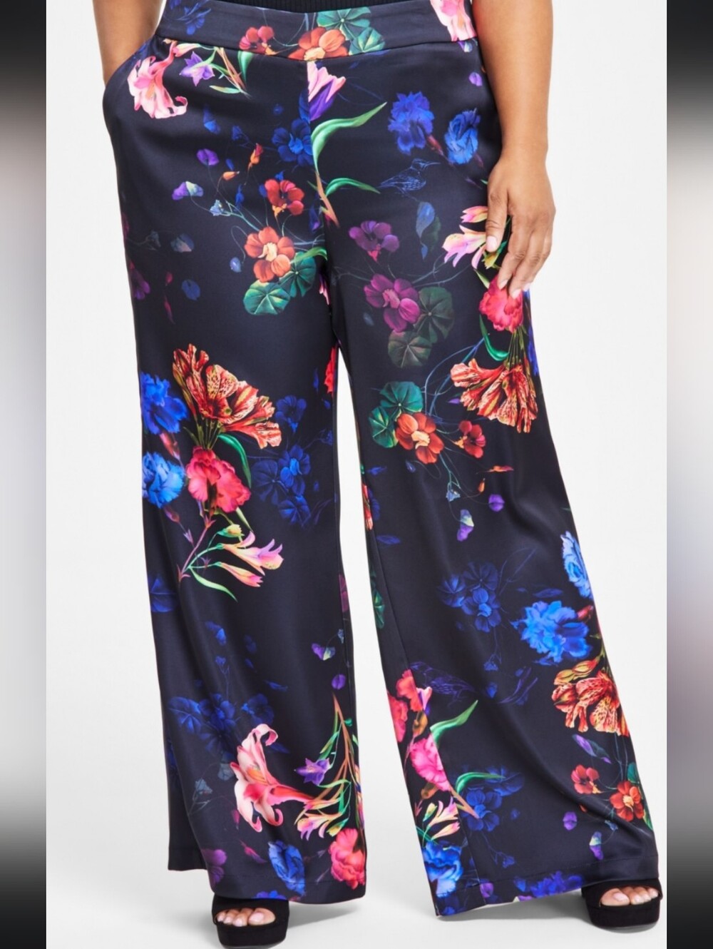 Floral Satin Pants